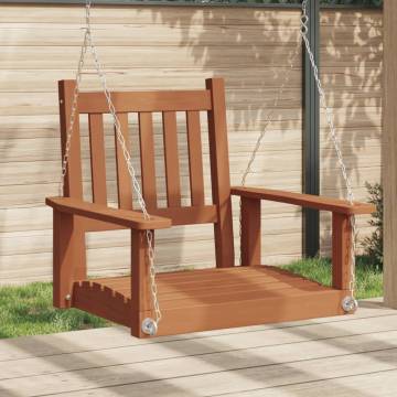 Garden Swing Chair with Metal Chains - Solid Fir Wood