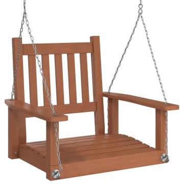 Garden Swing Chair with Metal Chains - Solid Fir Wood