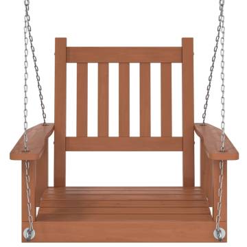 Garden Swing Chair with Metal Chains - Solid Fir Wood