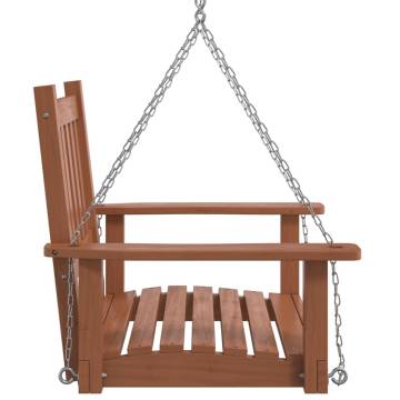 Garden Swing Chair with Metal Chains - Solid Fir Wood