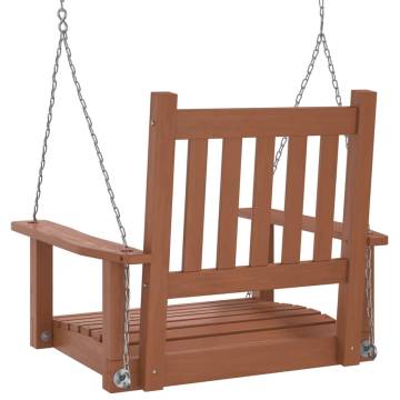 Garden Swing Chair with Metal Chains - Solid Fir Wood