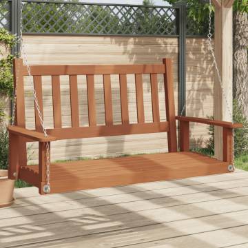 Garden Swing Bench with Metal Chains - Durable Solid Wood