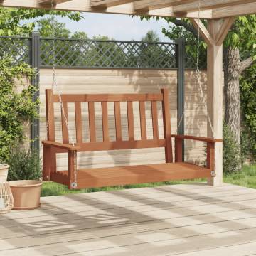 Garden Swing Bench with Metal Chains - Durable Solid Wood