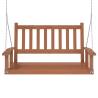 Garden Swing Bench with Metal Chains - Durable Solid Wood