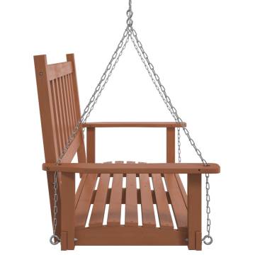 Garden Swing Bench with Metal Chains - Durable Solid Wood