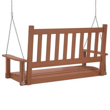 Garden Swing Bench with Metal Chains - Durable Solid Wood