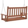 Garden Swing Bench with Metal Chains - Durable Solid Wood