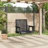 Garden Swing Chair - Black Solid Wood Fir with Metal Chains