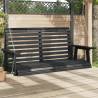  Garden Swing Bench with Metal Chains Black Solid Wood Fir Colour black Size 122.5 x 63 x 56 cm Quantity in Package 1 