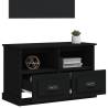 Stylish Black TV Cabinet - 80x35x50 cm Engineered Wood