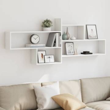 White Wall Shelf - Engineered Wood 167.5x18x68 cm | HipoMarket