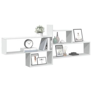 White Wall Shelf - Engineered Wood 167.5x18x68 cm | HipoMarket