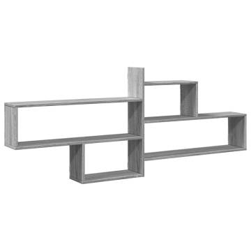 Stylish Grey Sonoma Wall Shelf - 167.5x18x68 cm | HipoMarket