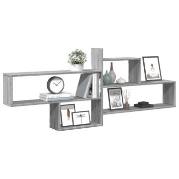 Stylish Grey Sonoma Wall Shelf - 167.5x18x68 cm | HipoMarket