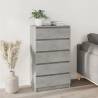 Drawer Cabinet Concrete Grey 60x36x103 cm Engineered Wood Colour concrete grey Quantity in Package 1 