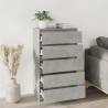 Elegant Drawer Cabinet in Concrete Grey - 60x36x103 cm