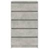 Elegant Drawer Cabinet in Concrete Grey - 60x36x103 cm