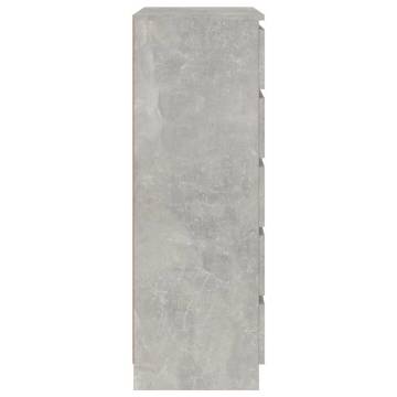 Elegant Drawer Cabinet in Concrete Grey - 60x36x103 cm