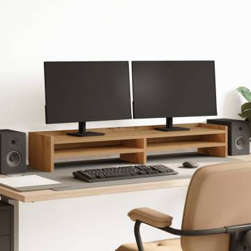 Monitor Stand Artisian Oak - Ergonomic Design & Storage