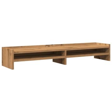 Monitor Stand Artisian Oak - Ergonomic Design & Storage