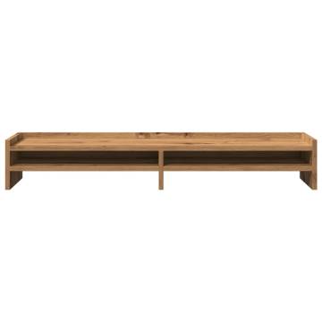 Monitor Stand Artisian Oak - Ergonomic Design & Storage