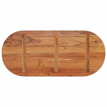 Oval Solid Wood Acacia Table Top - 90x40 cm | Hipo Market