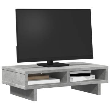 Concrete Grey Monitor Stand - Stylish & Functional | HipoMarket