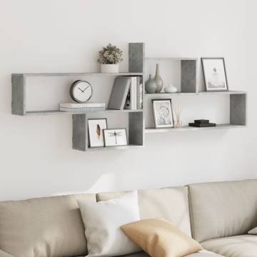 Wall Shelf Concrete Grey - Stylish Storage Solution | HipoMarket