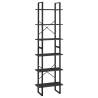 Black Storage Shelf 60x30x210 cm - Durable & Versatile