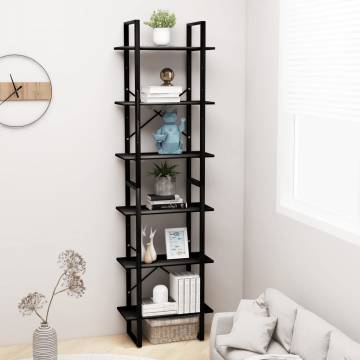 Black Storage Shelf 60x30x210 cm - Durable & Versatile