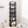 Black Storage Shelf 60x30x210 cm - Durable & Versatile