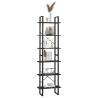 Black Storage Shelf 60x30x210 cm - Durable & Versatile