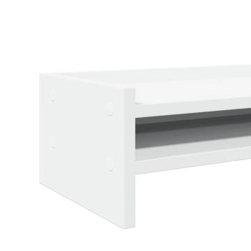 Monitor Stand White - Ergonomic Design & Storage | Hipomarket