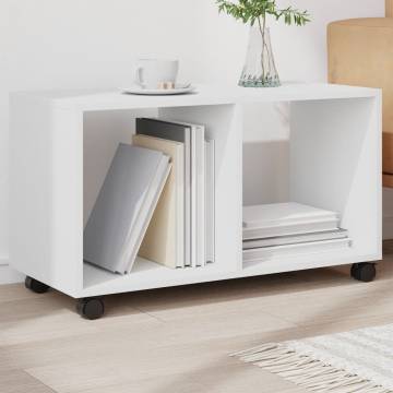 Rolling Cabinet White 72x33x42.5 cm | Stylish Storage Solution