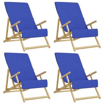 Set of 4 Royal Blue Beach Towels - Soft & Quick-Dry 400 GSM