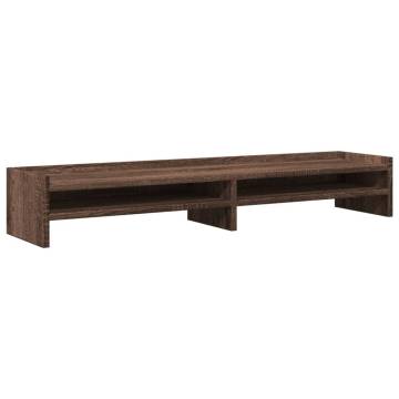 Monitor Stand Brown Oak 100x24 cm - Ergonomic & Stylish