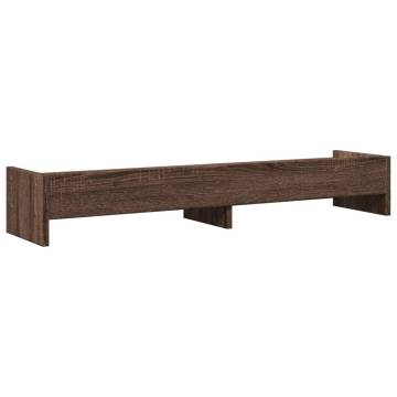 Monitor Stand Brown Oak 100x24 cm - Ergonomic & Stylish