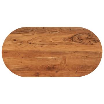 Oval Solid Wood Acacia Table Top - 80x40 cm | HipoMarket