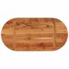 Oval Solid Wood Acacia Table Top - 80x40 cm | HipoMarket