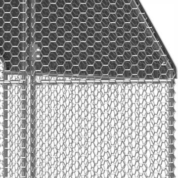 Spacious Chicken Cage 3x12x2 m Galvanised Steel - HipoMarket