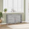  Radiator Cover Concrete Grey 149x20x82 cm Engineered Wood Colour concrete grey Size 149 x 20 x 82 cm Quantity in Package 1 Design horizontal slats 