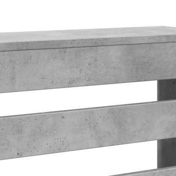 Radiator Cover in Concrete Grey - Stylish Engineered Wood Design