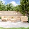  8 Piece Garden Lounge Set Solid Wood Pine Colour natural pine Number of 8 