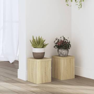 Stylish Sonoma Oak Plant Stands - 2 pcs | HipoMarket