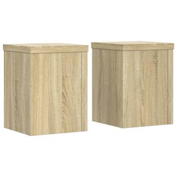 Stylish Sonoma Oak Plant Stands - 2 pcs | HipoMarket