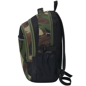 School Backpack 40L Black & Camouflage - Durable & Spacious