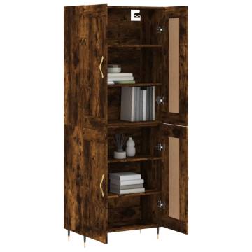 Stylish Highboard in Smoked Oak - Durable & Elegant Design