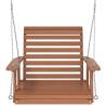 Garden Swing Chair - Brown Solid Wood Fir with Metal Chains