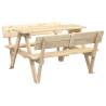 Kids Picnic Table with Umbrella Hole - Solid Wood Fir | HipoMarket