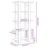 Stylish Grey Sonoma Book Cabinet & Room Divider - 80x30x160 cm